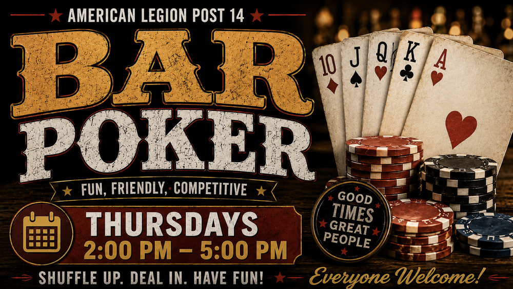 Play BAR POKER Every Thursday ! image