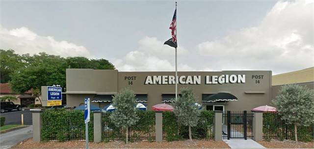 Front exterior of American Legion Post 14 at 1520 4th Street North in St. Petersburg